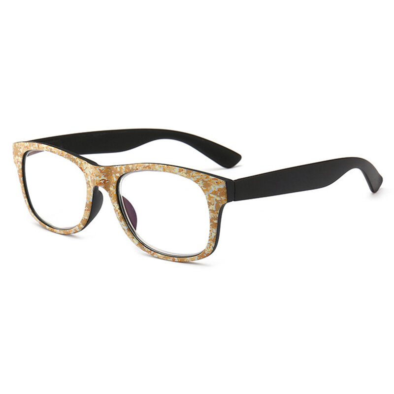 Damskie Anty-niebieskie Światło Anti-fatigue Fashion Vintage Light Elastyczne Kwadratowe Okulary Do Czytania