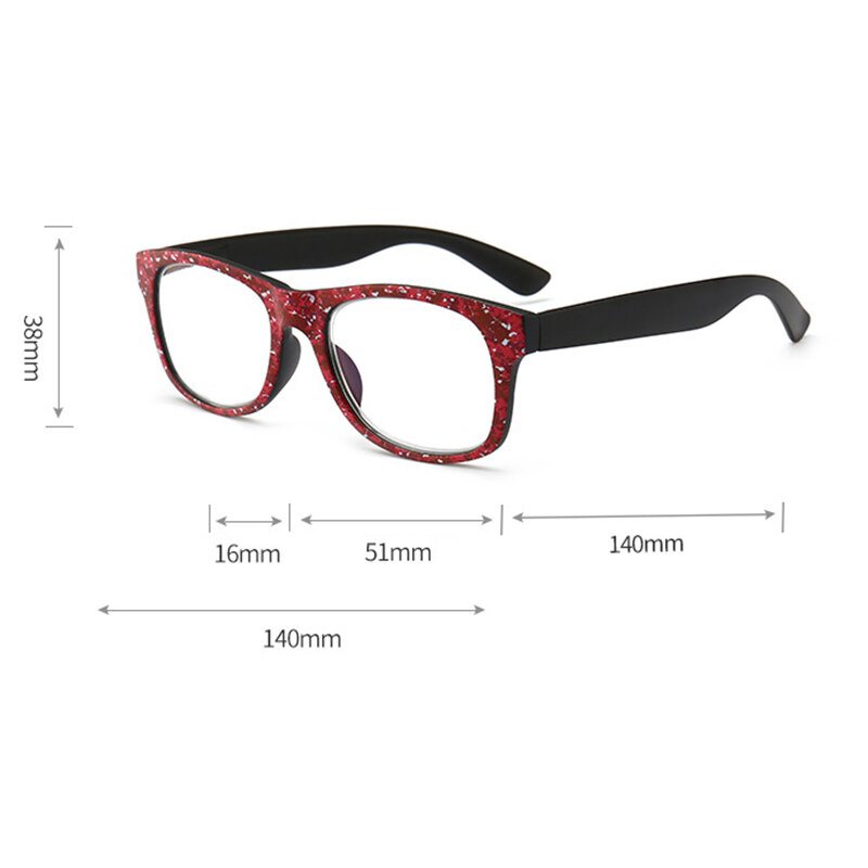 Damskie Anty-niebieskie Światło Anti-fatigue Fashion Vintage Light Elastyczne Kwadratowe Okulary Do Czytania