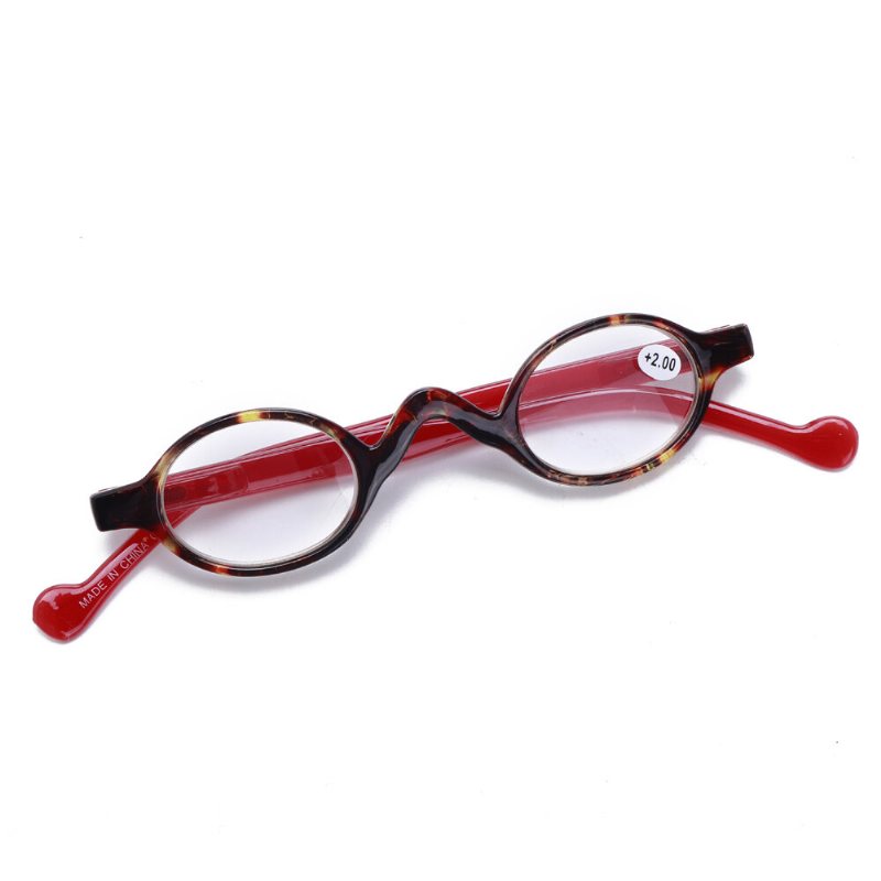 Damskie Męskie Plastikowe Ramki Vintage Małe Okrągłe Okulary Do Czytania Proste Trwałe
