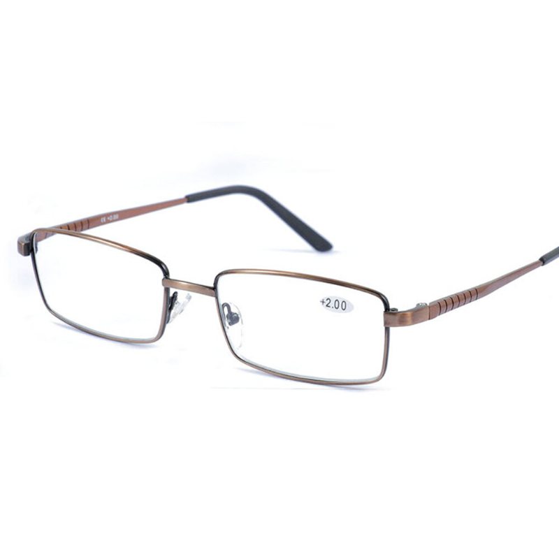 Męskie Okulary Do Czytania W Stylu Vintage Na Co Dzień Wygodne Do Z Metalową Kwadratową Ramką
