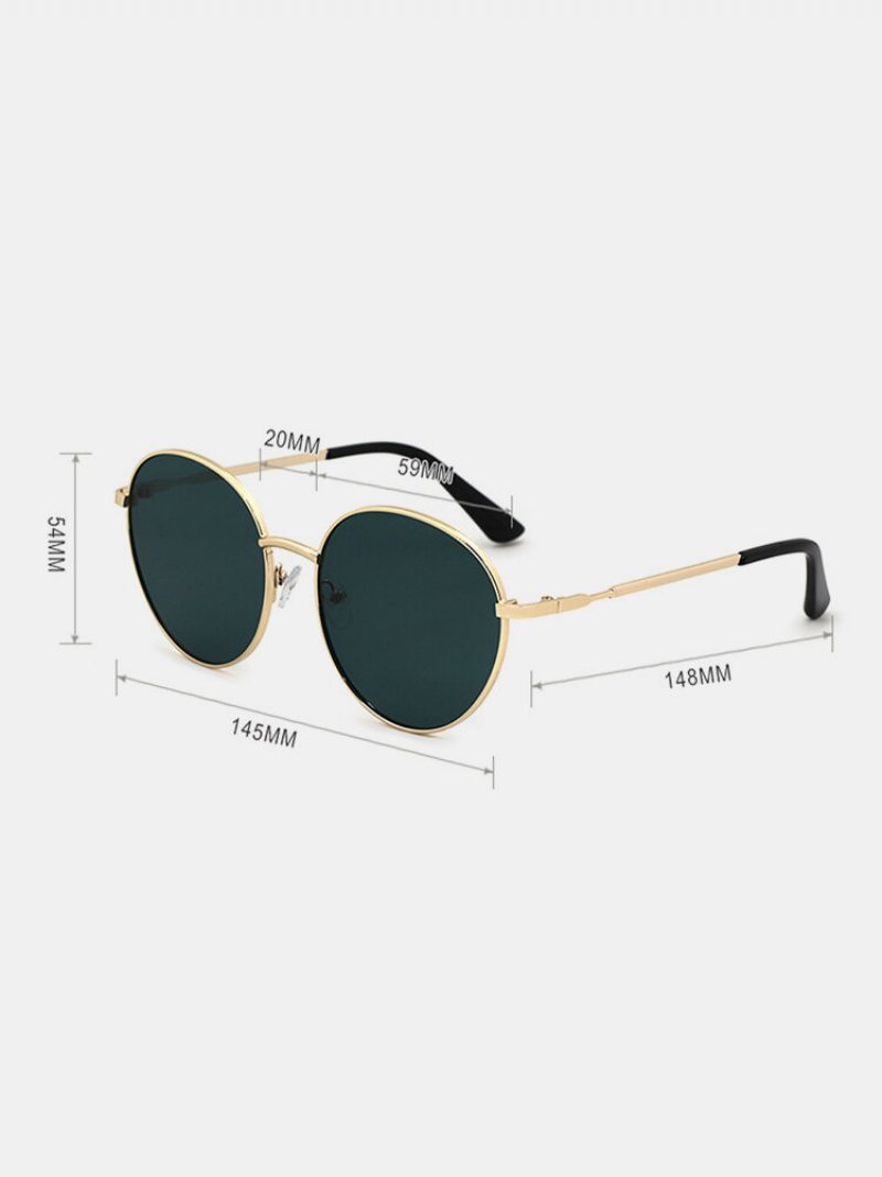 Unisex Fashion Casual Metalowe Okulary Przeciwsłoneczne Z Wąskimi Oprawkami I Pełnymi Ramkami Chroniące Przed Promieniowaniem Uv