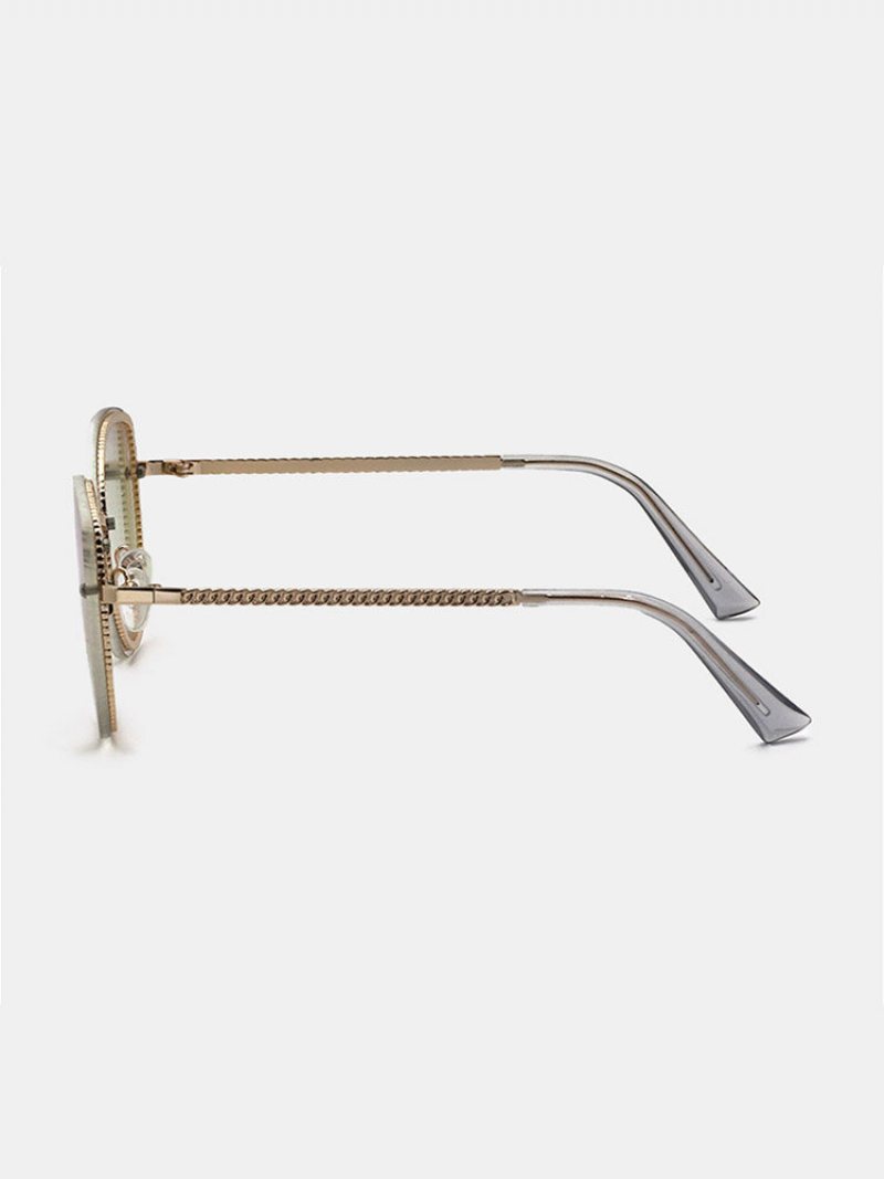 Unisex Metalowe Okulary Przeciwsłoneczne Z Pełną Ramką I Przyciemnianymi Soczewkami Chroniącymi Przed Promieniowaniem Uv