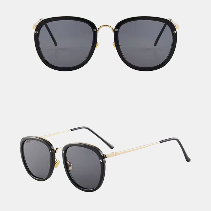 Unisex Owalna Rama Metalowa I Z Pc Anty-niebieskie Światło Okulary Przeciwsłoneczne Anty-uv