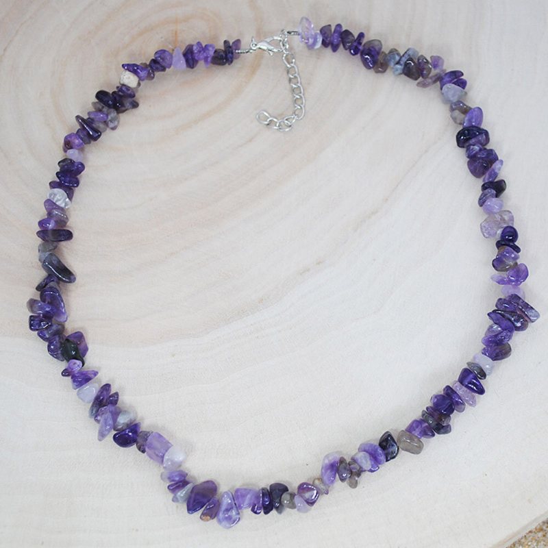 Naszyjnik Z Kamienia Naturalnego Dla Kobiet Regulowany Fragment Ametystu Rose Quartz Coral Crystal Z Koralikami Biżuteria