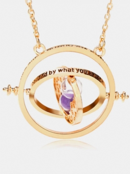 Złote Obracające Się Klepsydry Time Turner Charm Naszyjniki Dla Kobiet