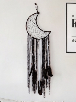1 Pc Bawełna Czarny Księżyc Web Zasłony Ścienne Ornament Dekoracja Wnętrz