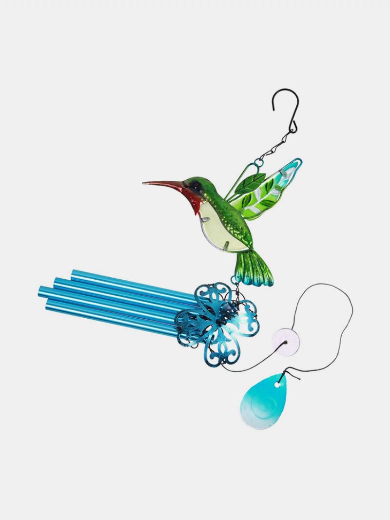 1 Pc Kolorowe Dragonfly Hummingbird Wisiorek Bell Tube Wiatr Kuranty Kryty Na Zewnątrz Ogród Wystrój Domu Ozdoby