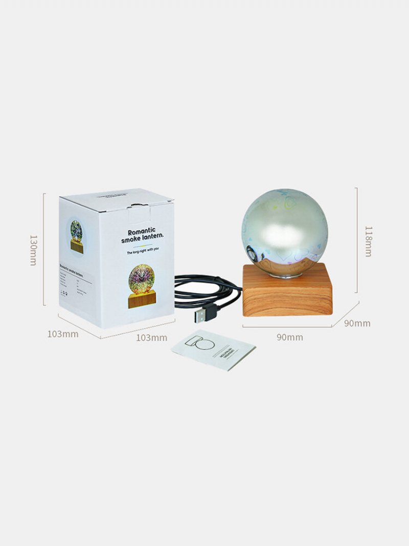 1 Pc Led 3d Fajerwerk Gwiaździste Niebo Wzór Miłosny Lampka Nocna Dekoracja Sypialni Kolorowa Atmosfera Lampa Stołowa