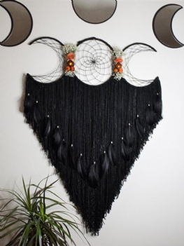 1 Pc Ręcznie Robiony Wielokolorowy Potrójny Księżyc Łapacz Snów Prezent Miłości I Uzdrowienia Sypialnia Home Decor Wiszące Ozdoby Na Ścianę