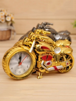 1 Pc Retro Kreatywny Kształt Motocykla Zegar Kwarcowy Budzik Time Keeper Pulpit Strona Główna Sypialnia Dekoracja Do Internatu Materiały Dla Studentów