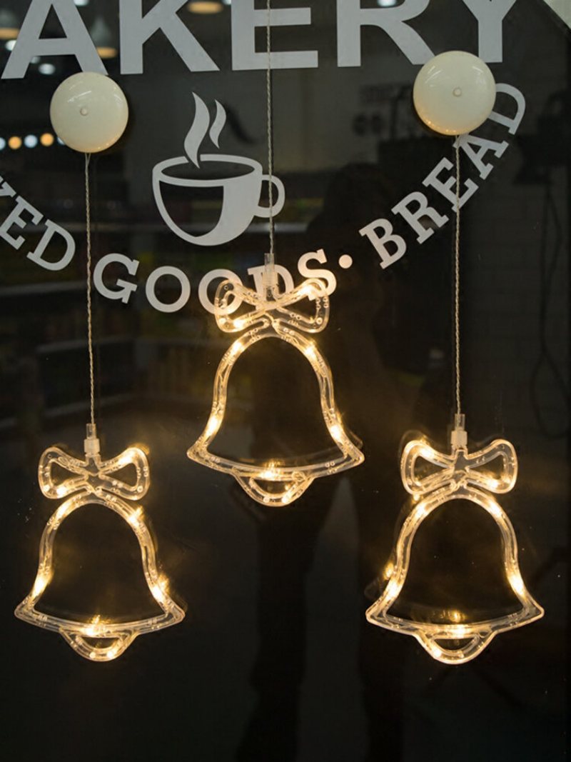 1 Szt. Wisiorek Na Okno Świąteczne Led Light Glass Window Sucker Lampa Home Decoration Zasilanie Bateryjne