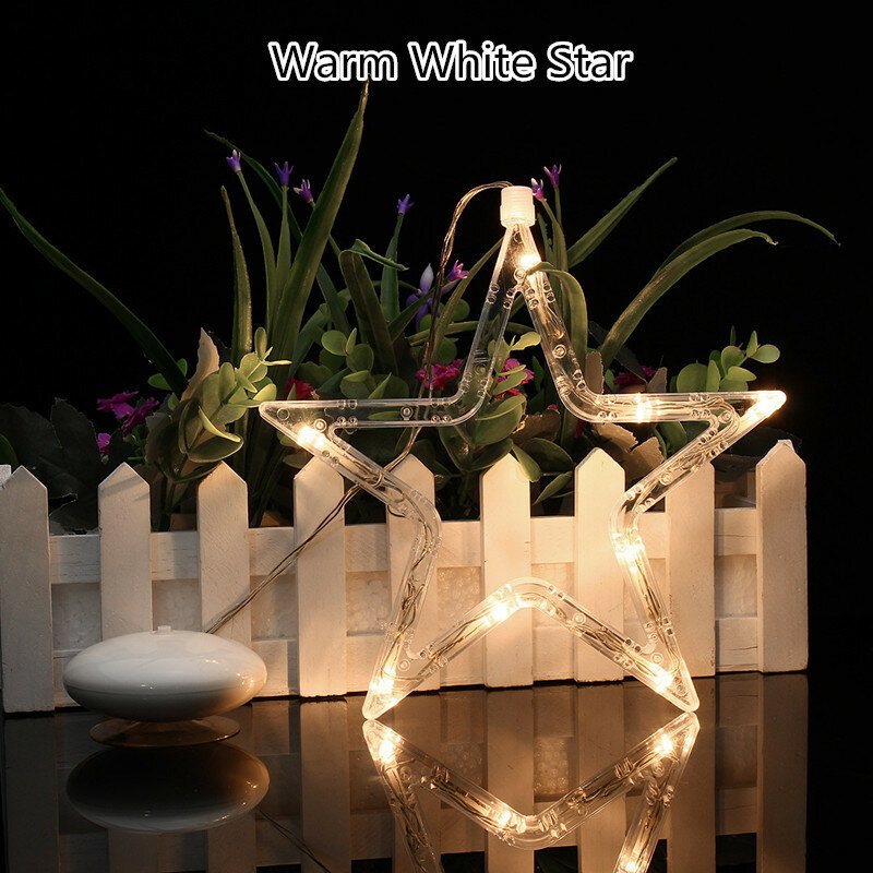 1 Szt. Wisiorek Na Okno Świąteczne Led Light Glass Window Sucker Lampa Home Decoration Zasilanie Bateryjne