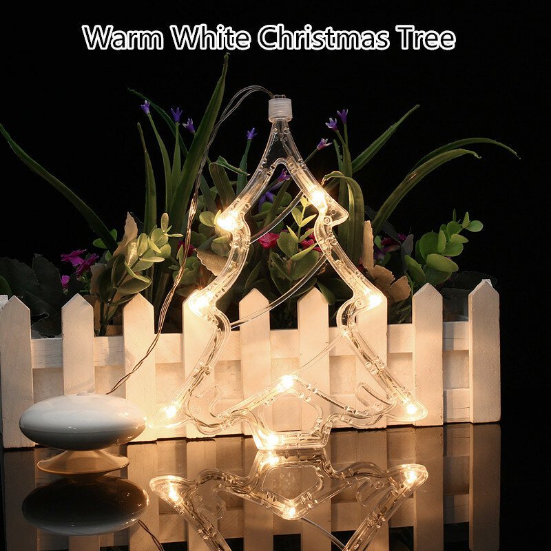 1 Szt. Wisiorek Na Okno Świąteczne Led Light Glass Window Sucker Lampa Home Decoration Zasilanie Bateryjne