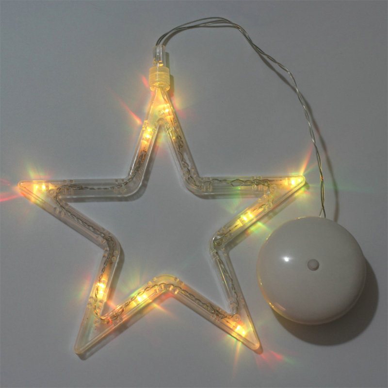 1 Szt. Wisiorek Na Okno Świąteczne Led Light Glass Window Sucker Lampa Home Decoration Zasilanie Bateryjne
