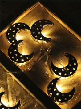 10 Girlanda Żarówkowa Led Lampa W Kształcie Łąkotki Home Decor Dla Islamu Eid Ramadan Światło Księżyca
