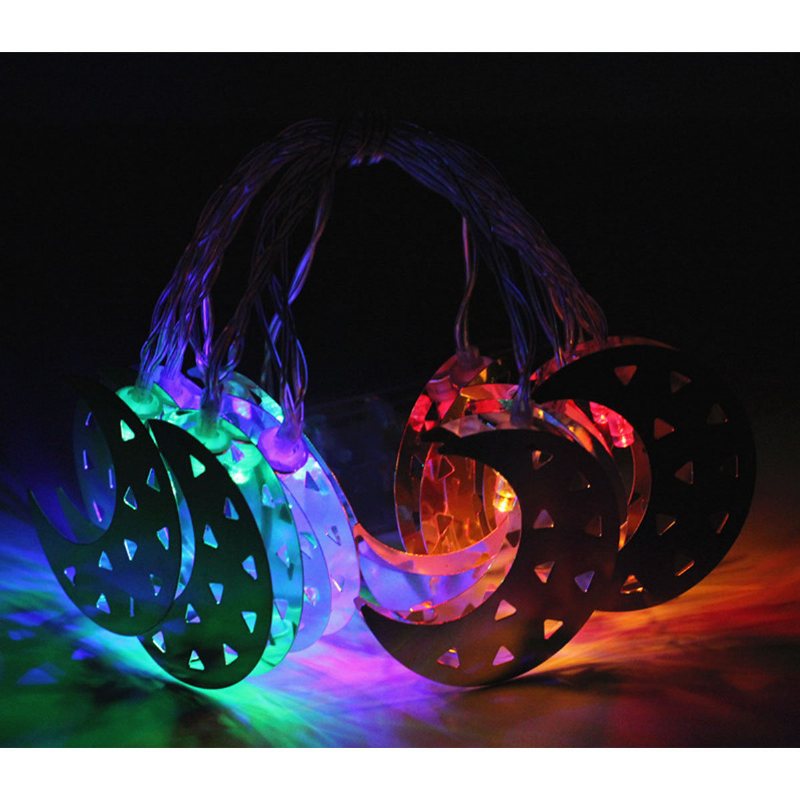 10 Girlanda Żarówkowa Led Lampa W Kształcie Łąkotki Home Decor Dla Islamu Eid Ramadan Światło Księżyca