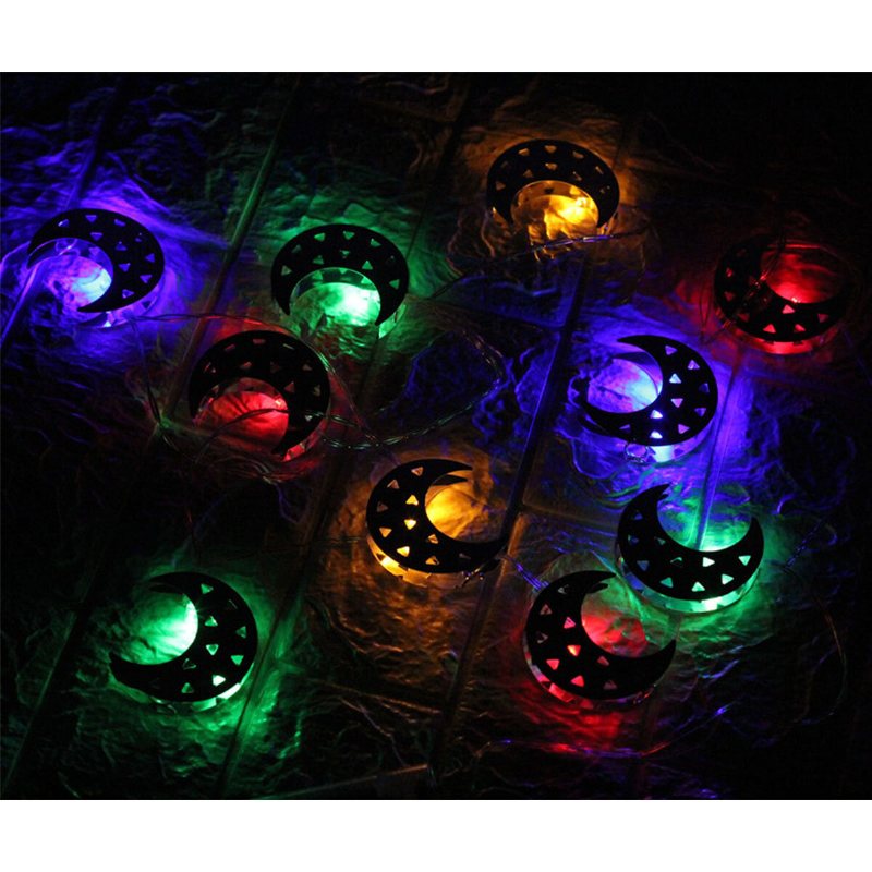 10 Girlanda Żarówkowa Led Lampa W Kształcie Łąkotki Home Decor Dla Islamu Eid Ramadan Światło Księżyca