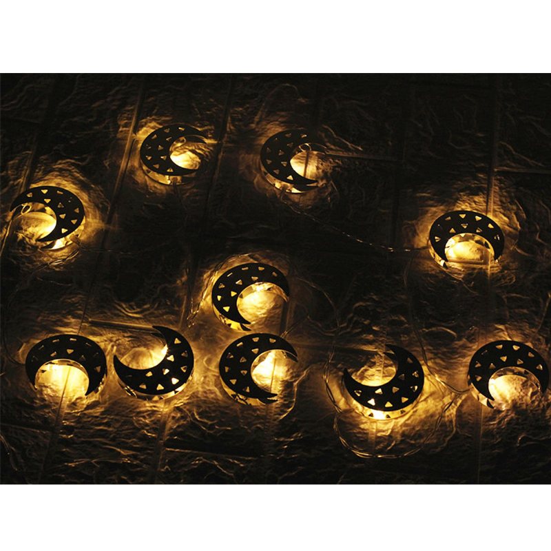 10 Girlanda Żarówkowa Led Lampa W Kształcie Łąkotki Home Decor Dla Islamu Eid Ramadan Światło Księżyca