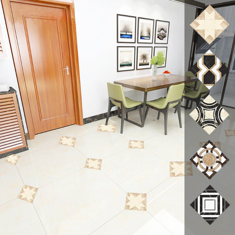 10 Sztuk/zestaw Płytki Ceramiczne Naklejki Ścienne Samoprzylepne Art Przekątna Kij Podłogowy Diy Dekoracje Do Domu Salon