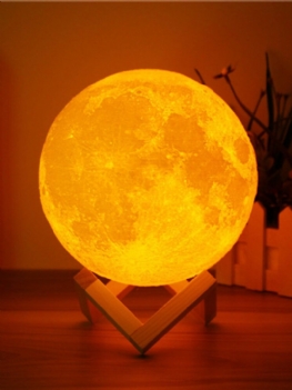 15cm 3d Magiczna Dwukolorowa Lampa Księżycowa Usb Ładowanie Led Lampka Nocna Czujnik Dotykowy Velantine Prezent