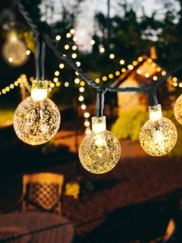 20/50 Szt. Lampa Słoneczna String Led Zewnętrzne Wodoodporne Kolorowe Światła Ogród Dekoracja Balkonu