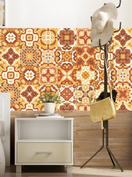 24 Szt. Symulacja Retro Kolorowe Naklejki Na Kafelki Home Decoration Samoprzylepne Wodoodporne Ścienne Diy