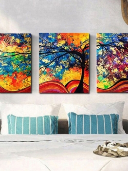 3 Szt. Abstrakcyjne Drukowanie Na Płótnie Wall Art Painting Picture Unframed/oprawione Salon Home Decor
