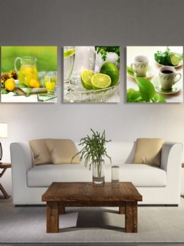 3 Sztuk Panel Unframed Nowoczesne Malarstwo Owoce Wall Art Obraz Na Płótnie Salon Wystrój Domu