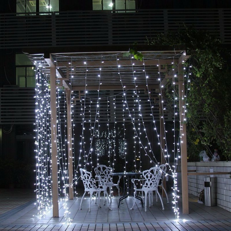 3mx3m 300 Led String Lights Kurtyny Świetlne 220v Light Home Balkon Garden Christmas Decor