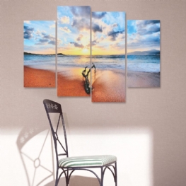 4 Szt. Krajobraz Na Płótnie Malarstwo Unframed Wall Art Sypialnia Salon Home Decor