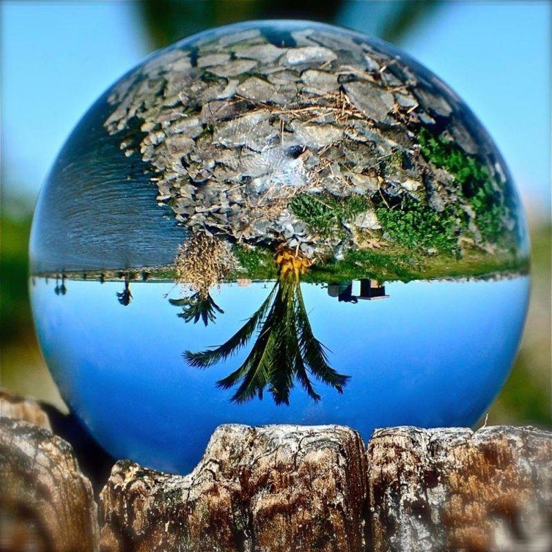 40-120mm Wyczyść Magia Kryształowa Kula Szklana Dekoracyjna Fototapeta Home Decor