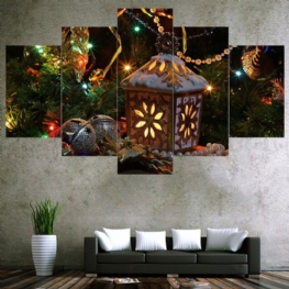 5 Sztuk Boże Narodzenie Płótnie Malarstwo Bezramowe Wall Art Sypialnia Salon Wystrój Domu
