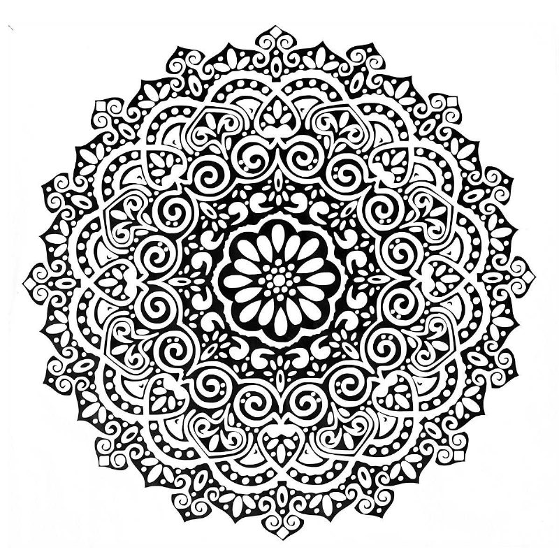 59x59 cm Zdejmowane Naklejki Ścienne Pcv Mandala Kwiatowy Wzór