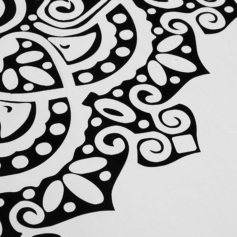 59x59 cm Zdejmowane Naklejki Ścienne Pcv Mandala Kwiatowy Wzór