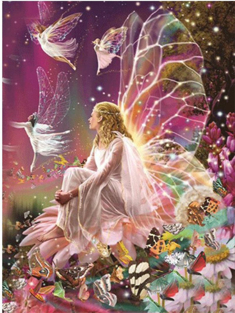 5d Diy Fairy Queen Diament Malarstwo Cross Stitch Zestawy Salon Sypialnia Wall Art Dekoracje