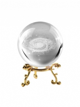 6cm Grawerowane Laserowo 3d Galaxy Crystal Ball Szkło Kwarcowe Akcesoria Domowe Astronomia Miniatury Prezenty