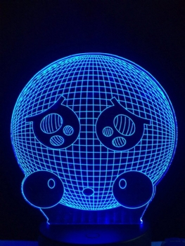 7 Kolorów Cute Crying Emoji Face 3d Led Lights Kolorowe Sterowanie Dotykowe Decor