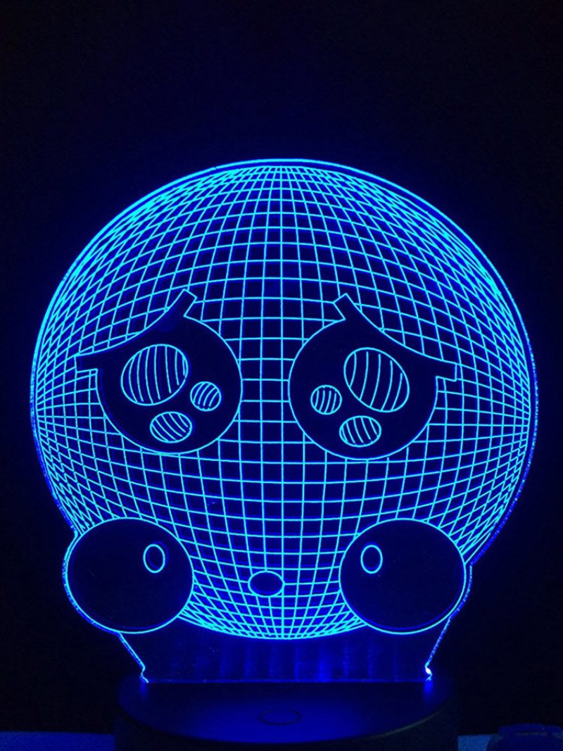 7 Kolorów Cute Crying Emoji Face 3d Led Lights Kolorowe Sterowanie Dotykowe Decor