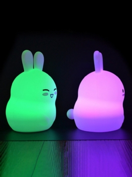 Akumulatorowy Królik Silikonowy Lampka Nocna Wrażliwy Na Dotknięcie/pilot Home Decor