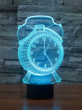 Budzik Lampa Wizualna 3d Led Lampka Nocna Usb Ładowanie Sypialnia Wystrój Domu