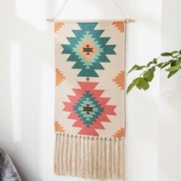 Draped Tassel Tapestry Ozdoba Czeski Nordic Ręcznie Tkany Art Ścienna
