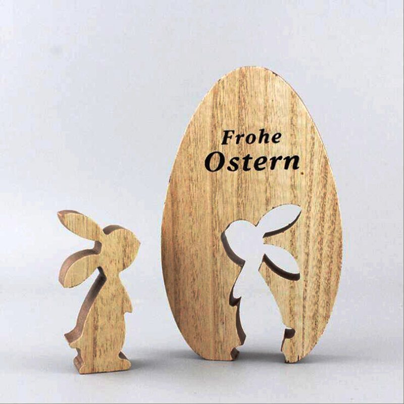 Drewniane Króliczki Wielkanocne Dekoracje Festiwalowe Biurko Dekoracja Wnętrz (rękodzieło) Śliczny Ornament Królika