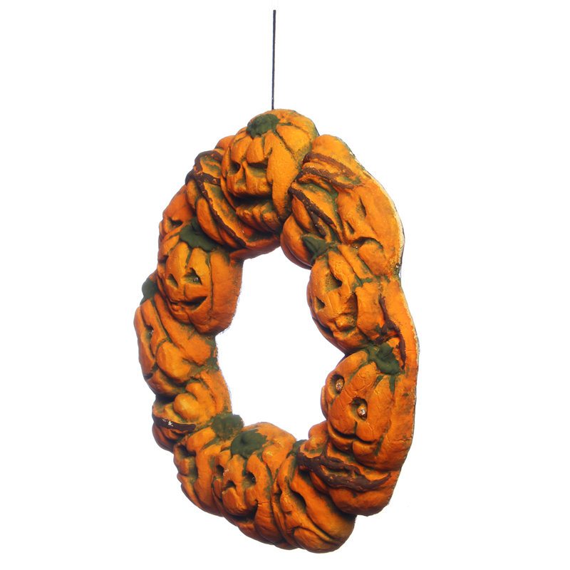 Halloween Upiorny Wieniec Wieszak Na Drzwi Wiszący Rekwizyt Home Decor Led Latarnia Dynia