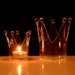 Korona Szklany Świecznik Llight Dinner Wedding Decor