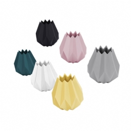 Kreatywny Wazon Origami Ceramiczna Mała Doniczka Na Biurko Home Office Desktop Decor