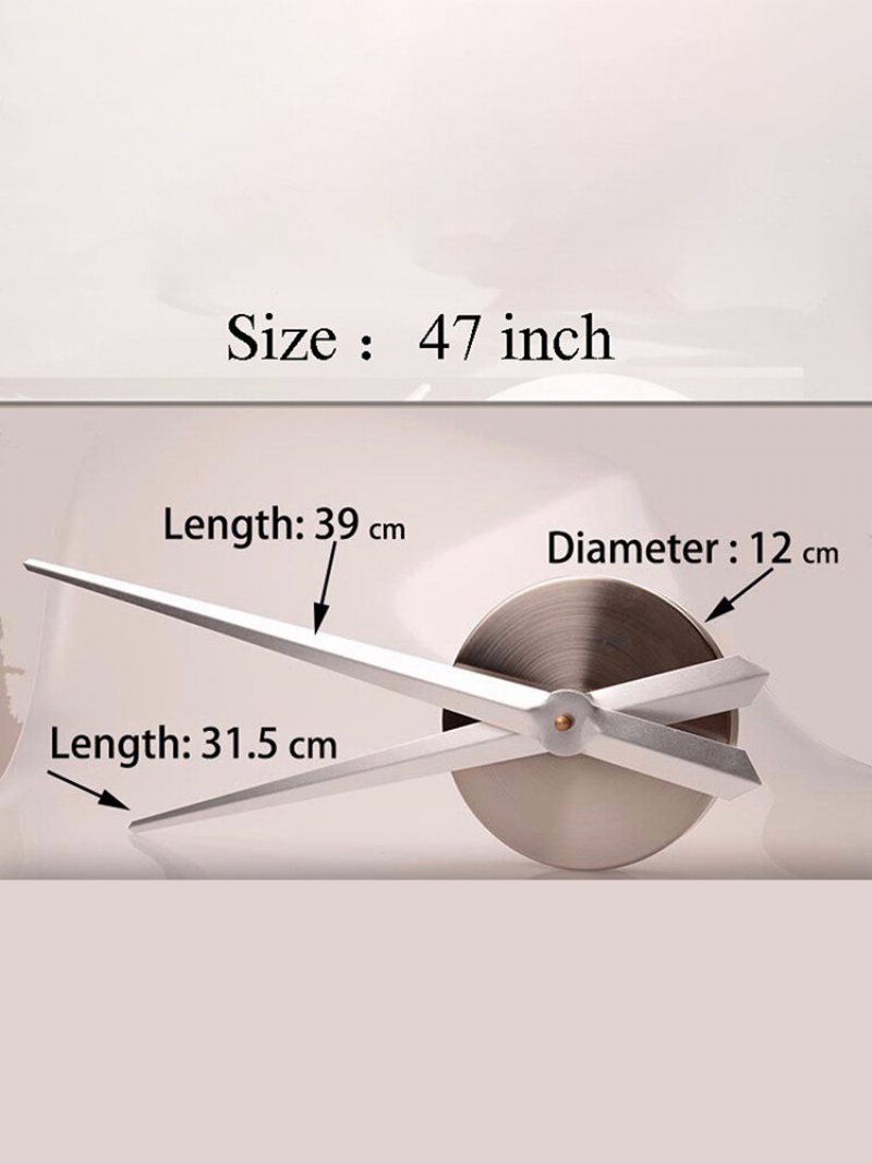 Lustro Akrylowe Kreatywny Cyfrowy Zegar Ścienny 3d Stereo Diy Prosty Z Naklejką