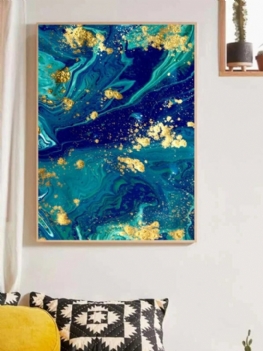 Metal Abstrakcyjny Wiatr Wzór Płótnie Malarstwo Unframed Wall Art Canvas Salon Wystrój Domu