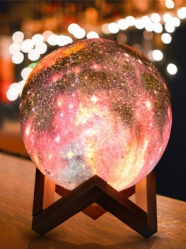 Nowy Druk 3d Lampa Księżycowa Przestrzeń Led Lampka Nocna Pilot Ładowanie Usb Prezent Walentynkowy