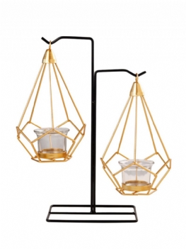 Żelazny Świecznik Wielofunkcyjny Uchwyt Na Rośliny Styl Skandynawski Home Desktop Decor
