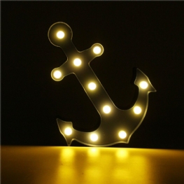 Śliczne Kotwica Led Lampka Nocna Ścienna Lampa Na Baterie Dla Dzieci Sypialnia Dla Home Decor